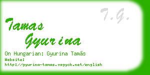 tamas gyurina business card