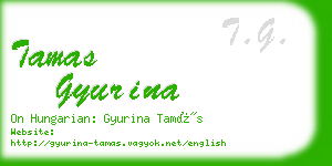 tamas gyurina business card